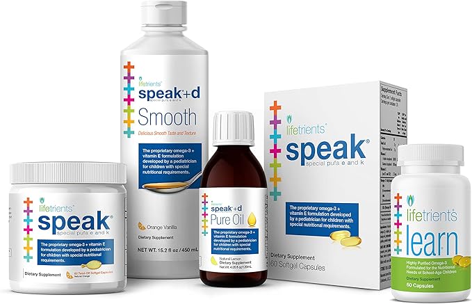Lifetrients Speak+d Twist-Off Softgels – Natural Orange – 60 Softgels – Pediatrician Formulated to Support Children with Special Nutritional Requirements – Enhanced with Omega-3 Vitamin E’s &amp D3