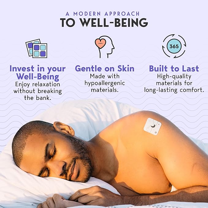 Klova ZSleep Patches for Adults | Natural Sleep Aid with Melatonin Ashwagandha Valerian GABA &amp L-Theanine | Fall Asleep Faster Stay Asleep Longer &amp Wake Up Refreshed | 28 Sleep Patches