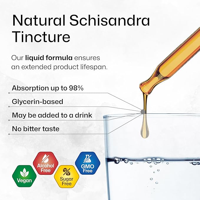 BIO KRAUTER Schisandra Tincture 4 Fl. Oz. &amp Milk Thistle 60 Gummies.
