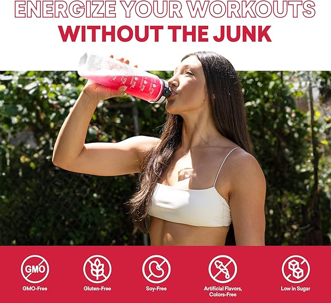 EBOOST POW Natural Pre Workout Powder - 20 Servings - Patriot Pop - Pre Workout Supplement for Performance Joint Mobility Support Energy Focus - Men &amp Women - Non-GMO Gluten-Free No Creatine