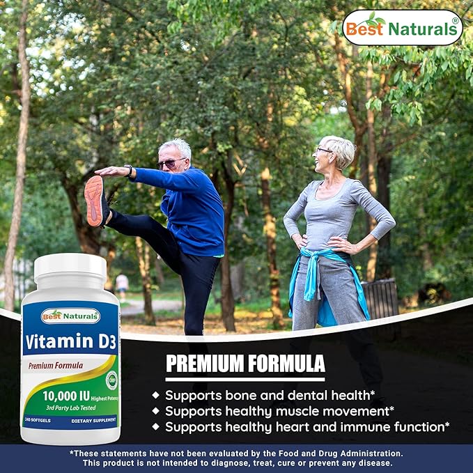 Best Naturals Calcium Magnesium with Vitamin D3 1500mg &amp Vitamin D3 10000 IU