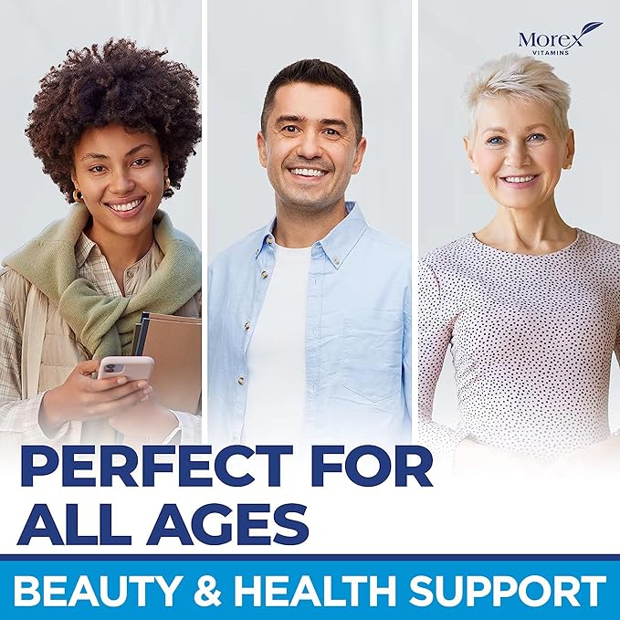 Biotin Gummies with Collagen &amp Keratin - Hair Growth Support Skin and Nail Strength Vitamins for Women &amp Men - Vitamin B7 + B-Complex MSM Bamboo Extract - Beauty Chew Supplement - 60 Gummy