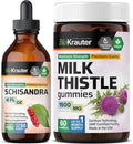 BIO KRAUTER Schisandra Tincture 4 Fl. Oz. &amp Milk Thistle 60 Gummies.