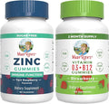 MaryRuth Organics Zinc Gummies (Tart Raspberry) &amp Vitamin D3+B12 Gummies (Strawberry) | Clean Label Project Verified® | Vitamins for Immunity &amp Joint and Bone Health | Vegan Non-GMO No Gelat