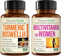 Turmeric Curcumin Supplement with Boswellia Serrata Extract &amp Complete Multivitamin for Women