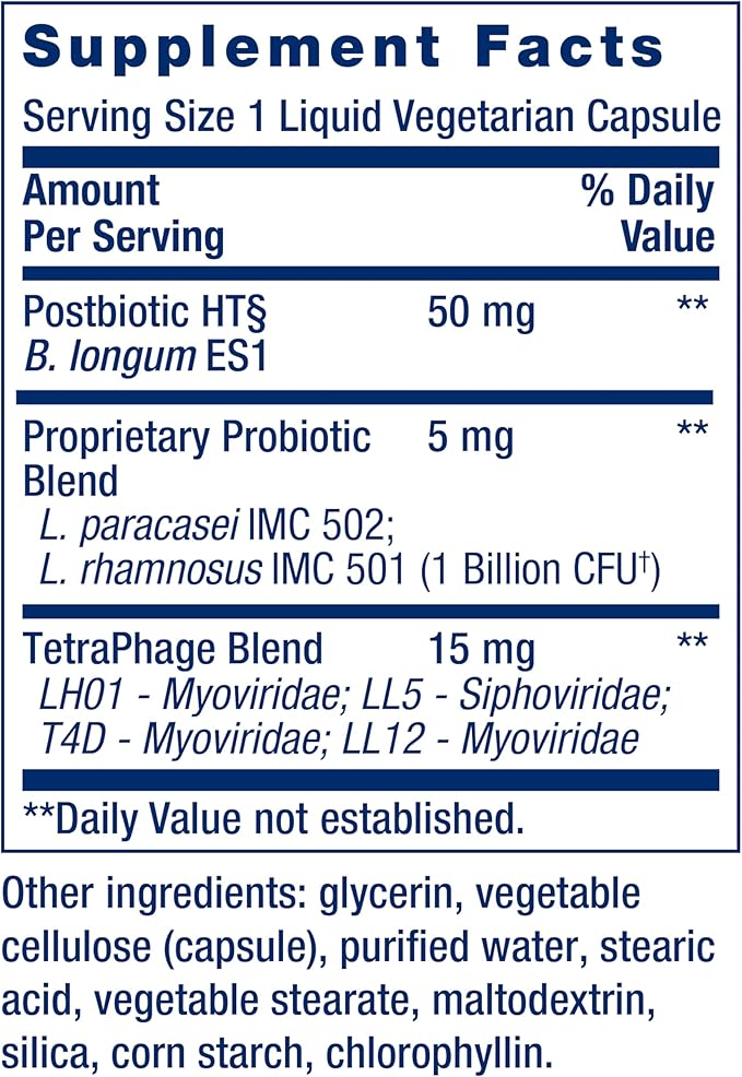 Life Extension FLORASSIST® Probiotic GI with Phage Technology Digestive Health Supplement microbiome Balance Gut Health Gluten Free Vegetarian 30 Capsules