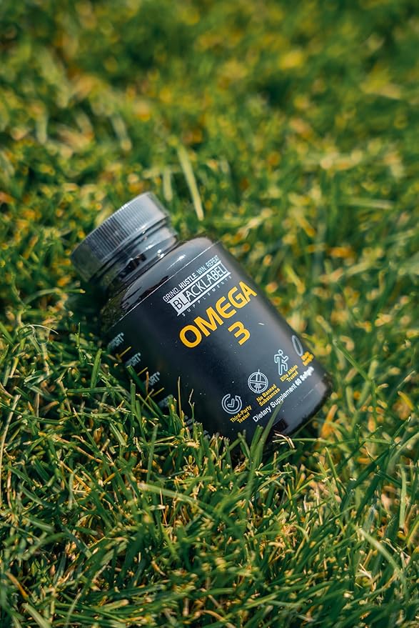 BLACKLABEL Supplements Omega 3 Fish Oil 60 Liquid Softgels - Recovery and Brain Health Support