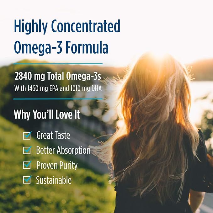 Nordic Naturals ProOmega Liquid Lemon Flavor - 8 oz - 2840 mg Omega-3 - High Potency Fish Oil with EPA &amp DHA - Promotes Brain Eye Heart &amp Immune Health - Non-GMO - 48 Servings