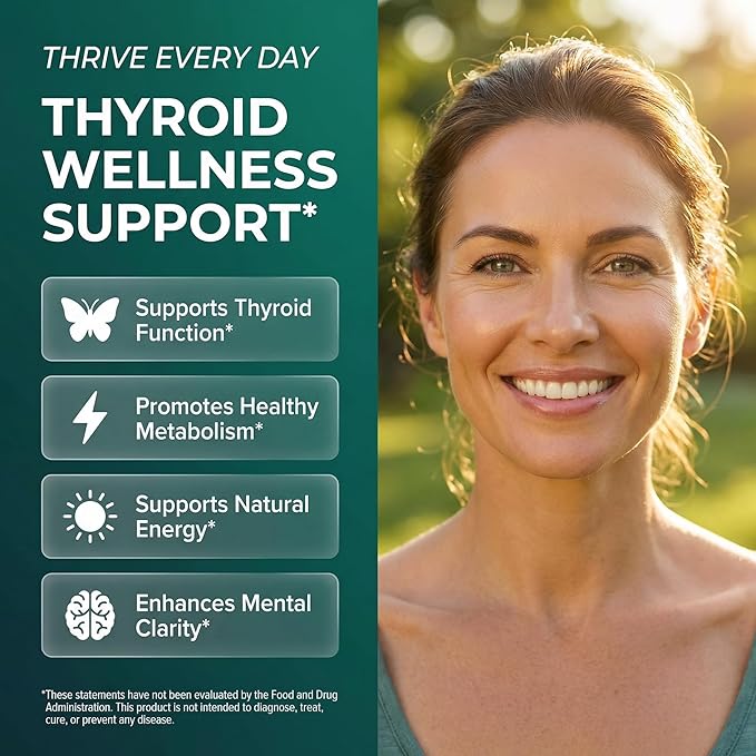 ThyroBloom Thyroid Support for Women Liquid Drops Iodine L-Tyrosine Selenium Copper Ashwagandha Zinc Kelp Bladderwrack Schisandra Guggul Turmeric Vitamin A D3 B12 Folate Supplement by Clean Nutra 4oz