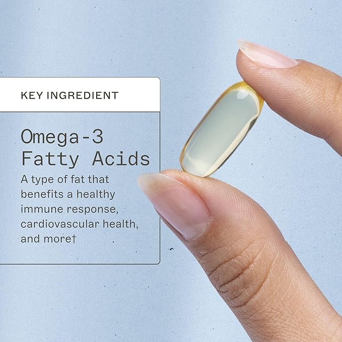 Amy Myers MD Complete Omega-3 Softgels - Fish Oil Supplement for Cardiovascular &amp Immune System Support - Non-GMO Non-Dairy &amp Non-Soy - 60 Softgels (60 Servings)