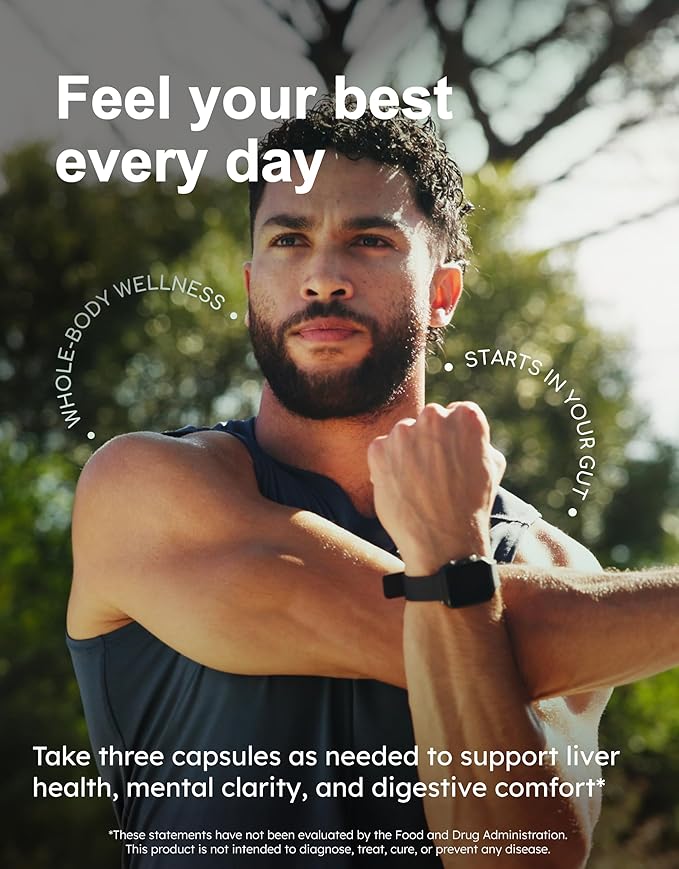 Recovery Support Supplement – Digestive &amp Nervous System Support with Milk Thistle NAC Magnesium &amp B Vitamins 30 Servings