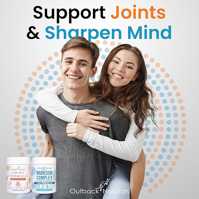 Magnesium Complex Powder &amp Enhanced Joint Relief Formula Bundle – 8 Types of Magnesium Collagen Turmeric Vitamin C for Joint &amp Bone Health Knee Muscle