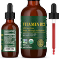 Global Healing Center - Vitamin B12 Sublingual 5000 MCG Organic Liquid Supplement Methylcobalamin Adenosylcobalamin Hydroxo Long-Lasting Energy and Healthy Metabolism - Vegan B12 Vitamins (1 Oz)