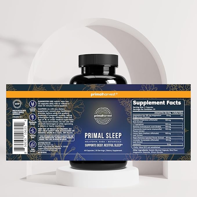 Primal Harvest Daily Two-Step Routine | Ashwagandha + Sleep | 2 Pack | 30 Day Supply
