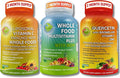 SUPPLEMENTS STUDIO Vegan Immune Energy &amp Whole Body Support Bundle – Vegan Whole Food Multivitamin with Iron + Liposomal Vitamin C 1500mg + Quercetin with Bromelain Zinc and Vitamin C – Non-GMO