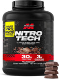 Muscletech Whey Protein Powder (Milk Chocolate 4 Pound) - Nitro-Tech Ultimate Muscle Building Formula with Whey Protein Isolate - 30g of Protein 3g of Creatine &amp 6.8g of BCAA - Packaging May Var