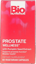 Bio Nutrition Prostate Wellness with Pumpkin Seed Extract Gluten Free 60 Veggie Capsules (Pack of 3)