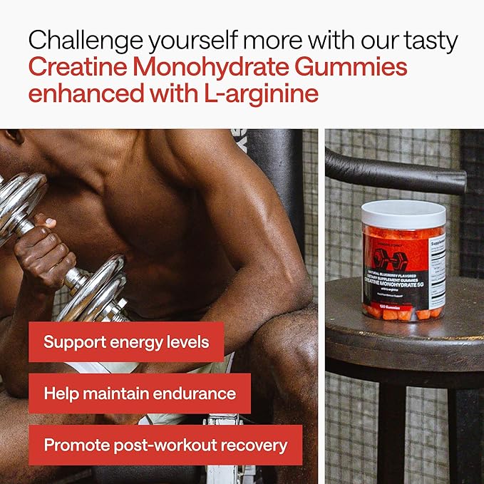Gym Endurance Bundle - Resveratrol for Heart Support - Creatine Monohydrate Gummies 5g for Muscles - 60 Resveratrol 500MG Softgels 120 Creatine Chewables