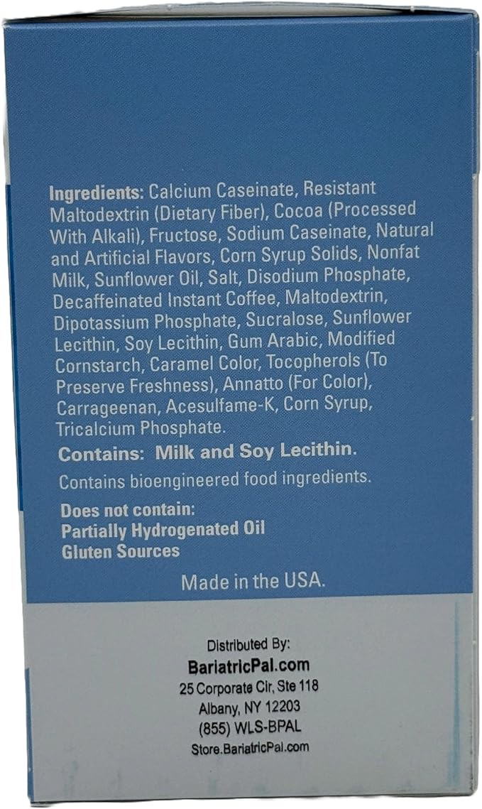 BariatricPal 15g Protein Aspartame Free Pudding &amp Shake - Creamy Mocha (3-Pack)
