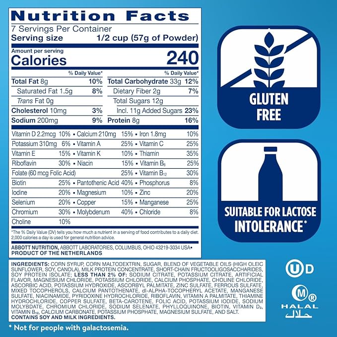 Ensure Original Nutrition Powder | Vanilla Protein Powder | Small Meal Replacement Shake Mix-| 8g Protein24 Vitamins &amp Minerals-| Immune Health-| 14.1 oz(Pack of 12)