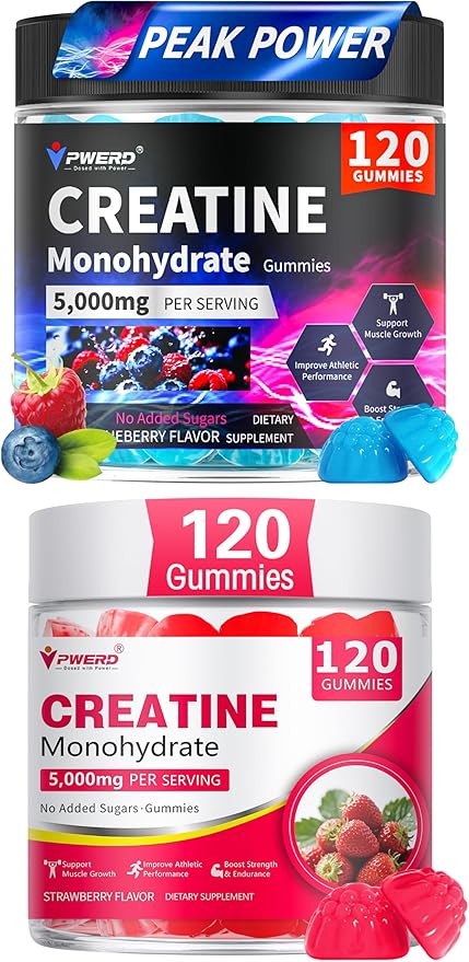 240 Count Creatine Monohydrate Gummies 5g for Women Men Energy Creatine Supplements Gummies for Gym Essentials Women