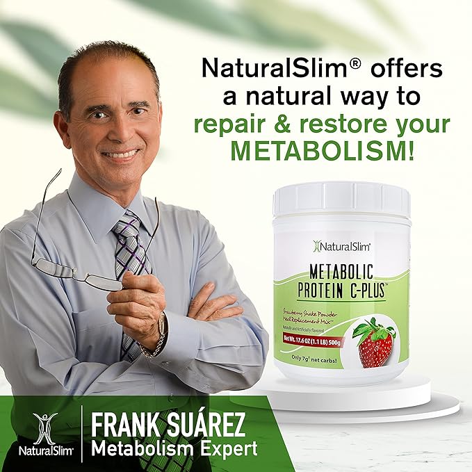 Metabolic Protein C-Plus Whey Protein Powder &amp Shake Meal Replacement with Vitamin C L-Glutamine &amp Digestive Enzymes Low Carb Protein Drink Support Metabolism Energy &amp Gut health 1.1lb