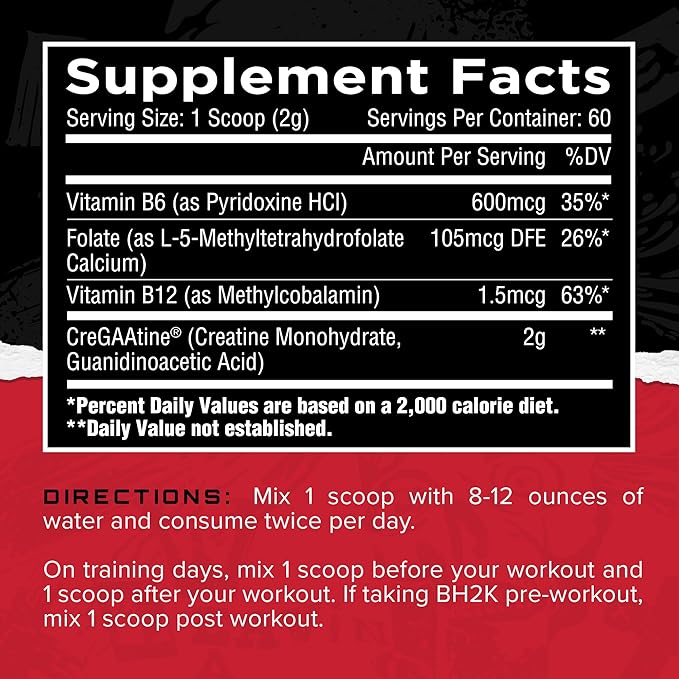 Unmatched CreGAAtine Optimized Creatine | Creatine Monohydrate + GAA (Guanidinoacetic Acid) | Muscle Build Strength Recovery | 60 Servings (Unflavored)