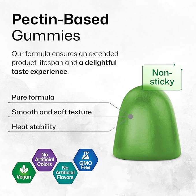 BIO KRAUTER® L Methylfolate Gummies for Folic Support - Folic Acid Gummies (Vitamin B9) MTHF Supplement for Mood Support - Folate Supplement 15 mg L-Methylfolate per Serving 60 Vegan Gummies