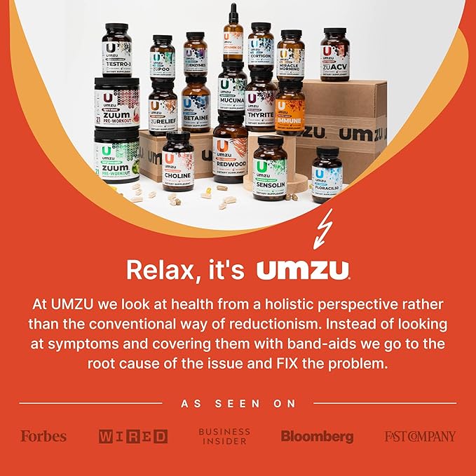 UMZU Ashwagandha 30 Day Supply – Advanced Stress Support Supplement with Prolanza Extended Release – Naturally Supports Healthy Stress Response Mood Calmness Cognitive Function and Daily Balance