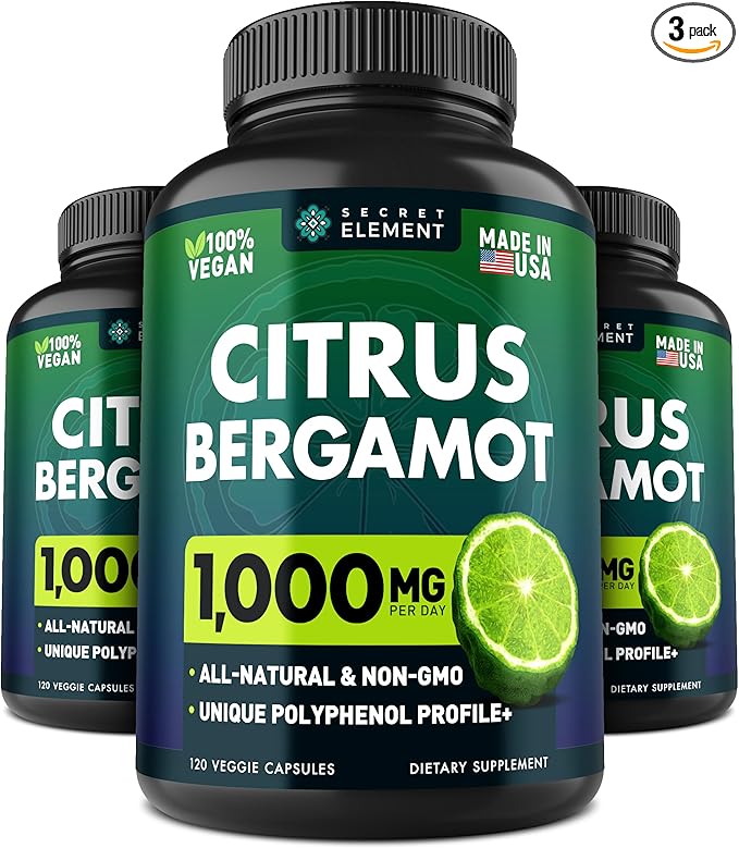 Citrus Bergamot Extract 1000mg for Women and Men – Polyphenol-Rich Bergamot Capsules for Daily Wellness Antioxidant Support &amp Healthy Lifestyle Non-GMO Gluten Free 120 Vegan Capsules Pack of