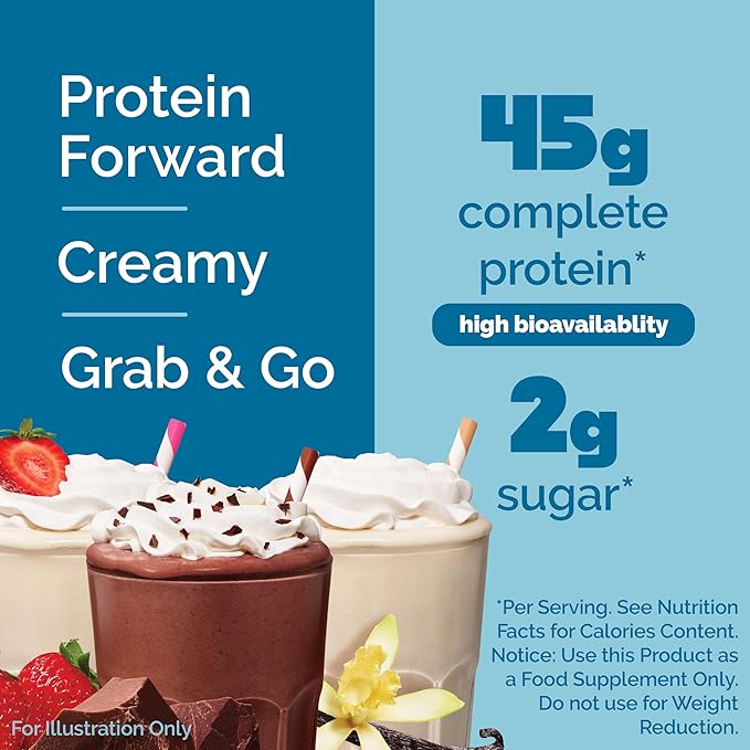 Quest Nutrition Protein Shake Vanilla Strawberry &amp Chocolate 45g Protein 2g Sugar Ready to Drink Gluten Free 12 Count (4 each Flavor)