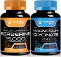 Berberine Supplement 1500mg - Liposomal Berberine with Ceylon Cinnamon │ Magnesium Glycinate Capsules - 750mg - Magnesium Supplement High Absorption Supplement | Bundle