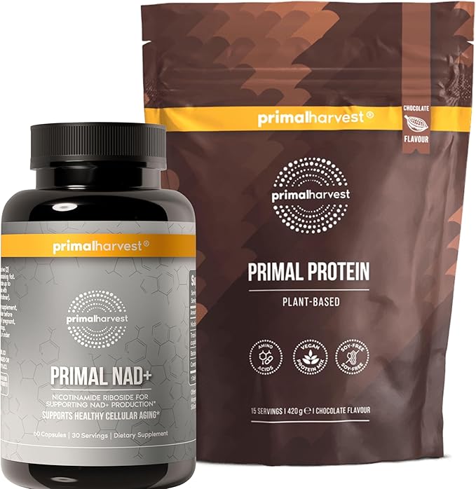 Primal Harvest Daily Two-Step Routine | NAD+ + Protein | 2 Pack | 30 Day Supply