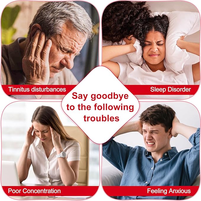 Tinnitus Relief Capsules for Ringing Ears - Tinnitus Supplement Extra Strength Formula with Flavonoids High-Potency B12 &amp Phosphatidylserine Supports Inner Ear Wellness 60 Capsules