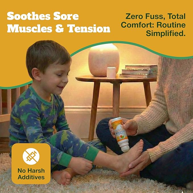 Magnesium Oil Roll-On for Kids with Aloe Vera for Muscle Relaxation &amp Joint Relief Fast-Absorbing Topical Soothing Formula for Sore Muscles Tension &amp Cramps Natural Calm Support 3 fl oz