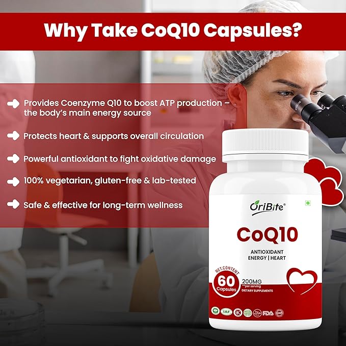 CoQ10 200mg 60 Veggie Capsules | Coenzyme Q10 Supplement for Cellular Energy &amp Heart Support | Antioxidant Support Formula | Ubiquinone Dietary Supplement (2)