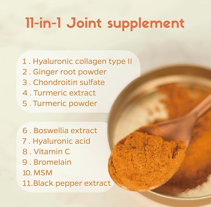 Zenkgo Chondroitin Boswellia MSM Turmeric Hydrolyzed Collagen - Joint Support Supplement Helps with Joint Mobility &amp Flexibility (Joint Support Supplement)