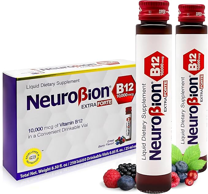 Neurobion Extra Forte B12 10000 mcg Vials Liquid - Extreme Powerful- 10 Vials per Box