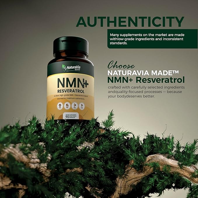 NMN Capsules with Resveratrol – High-Purity Formula – &gt99.7% Purity – Third-Party Tested – Made in USA – 500mg Nicotinamide + 100mg Resveratrol – 90 Capsules