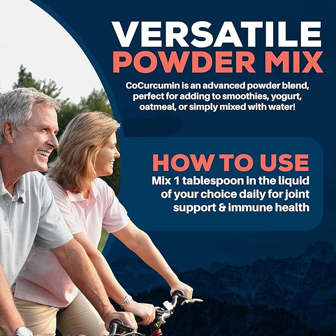 Ayush Herbs CoCurcumin - Turmeric Powder Curcumin Powder with Black Pepper CoQ10 MCT Oil for Glowing Skin Joint Muscle and Gut Health - 4.2 Oz Jar (30 Servings)