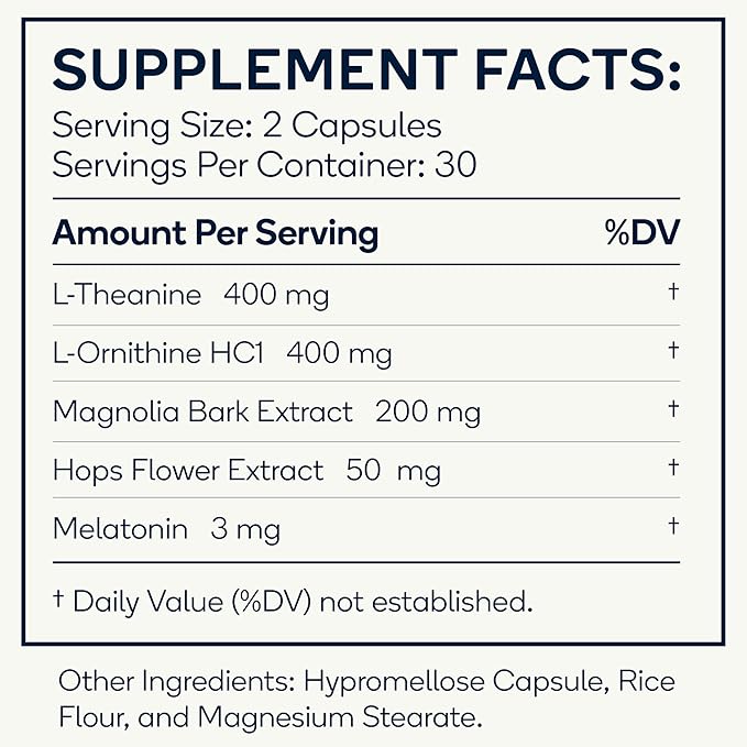 Sleep - Natural Sleep Aid Supplement - Relax &amp Restore with Melatonin L-Theanine &amp Herbal Extracts - 60 Veggie Capsules (Sleep)