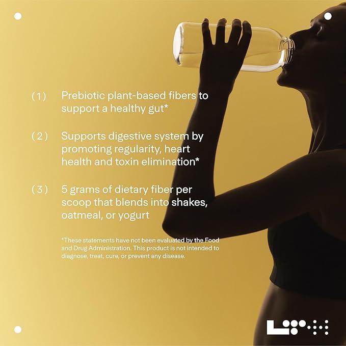 LTH Shift - Trusted by Life Time Members - Plant-Based Prebiotic Fiber Powder - Supports Hormone Gut Digestive &amp Heart Health - Unflavored (30 Servings)