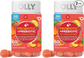 OLLY Probiotic + Prebiotic GummyDigestive Support and Gut Health500 Million CFUsFiberAdult Chewable Supplement for Men and WomenPeach60 Day Supply -60 Count (Pack of 2)