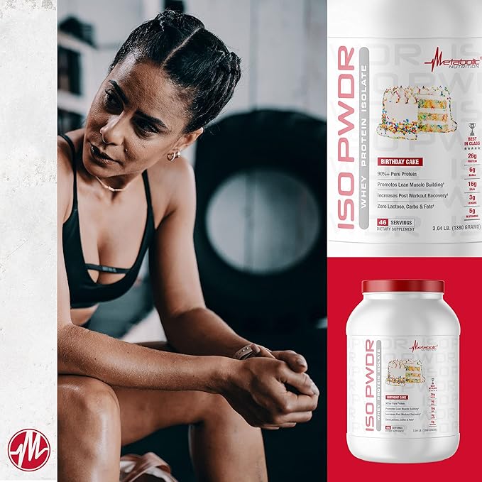 Metabolic Nutrition Whey Protein Isolate ISO PWDR Chocolate Cupcake 3.04lb 23 Servings 26g Protein Fast Digesting Zero Carbs Delicious Flavor Very Low Carbs &amp Fat Zero Lactose