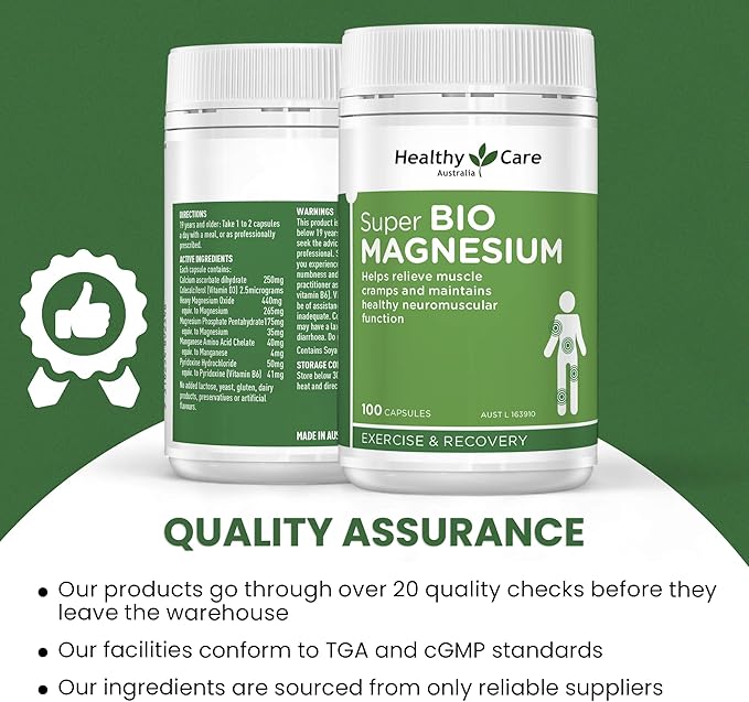 Healthy Care Super Bio Magnesium 100 Capsules