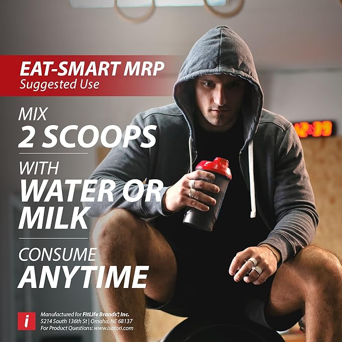 iSatori Eat Smart MRP High Protein Meal Replacement Shake with Whey Protein Powder Probiotics Powder Casein Protein MCT Oil Egg Albumen Vitamins &amp Minerals Keto Vanilla Flavor 20 Servings