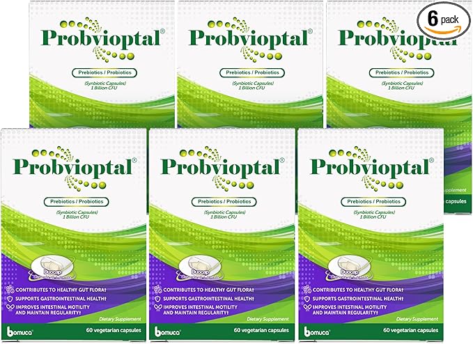Probvioptal 60 Capsules (1 Year Supply) Probiotics &amp Prebiotics Duocap 1 Billion CFU Gluten Free