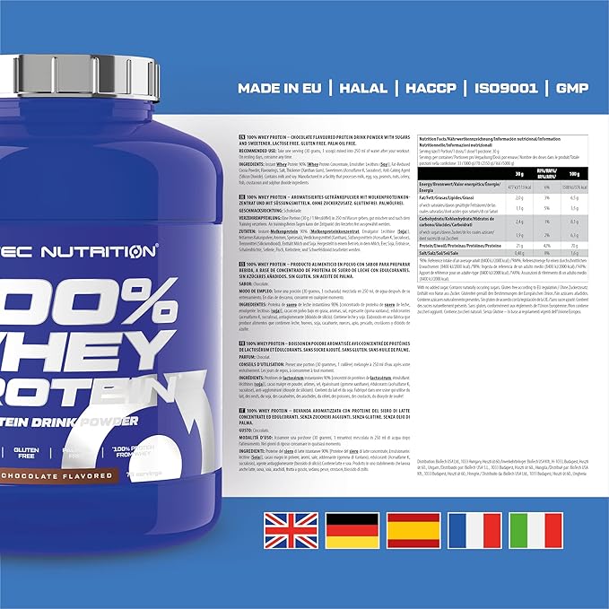 Whey protein 100% con aminoacidi extra scitec nutrition 2.35 kg cioccolato proteine scitec 0728633105618
