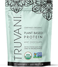 Truvani Vegan Pea Protein Powder | Mint Chocolate | 20g Organic Plant Based Protein Per Serving | 20 Servings | Keto | Gluten &amp Dairy Free | Low Carb | No Added Sugar