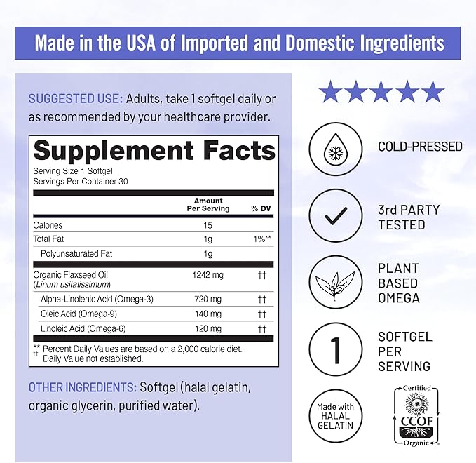 NatureWise [1] Collagen Peptides Powder + Hyaluronic Acid &amp Vitamin C - Non-GMO - 30 Servings + [1] Flaxseed Oil 1200mg - Organic Cold Pressed - 30 Softgels[30-Day Supply]